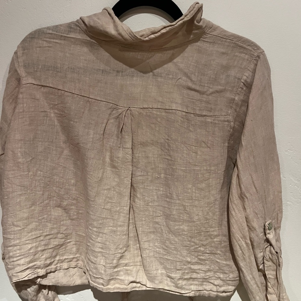 Beige button down blouse - Picture 2 of 2